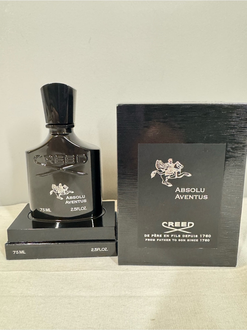 Creed Absolu Aventus Bottle and Box - Triple Aged Batch